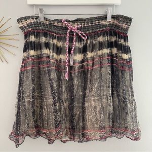 Anthro Mes Demoiselles Flowy Tiedye Skirt 40/8